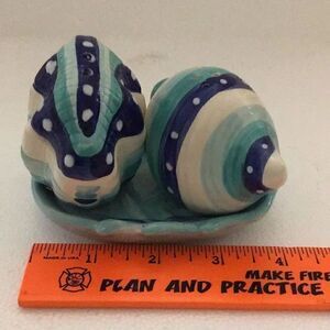Dolomite, seashell salt, and pepper shakers
